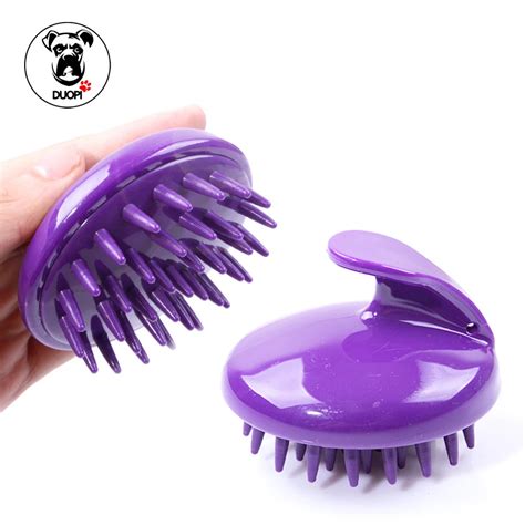 Soft Silicone Brush Short Hair Dog Grooming Comb Dog Massage Bath Brush ...