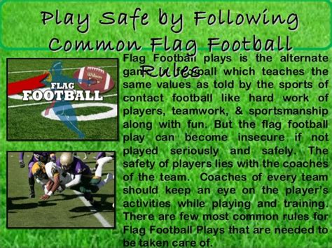 Play Safe by Following Common Flag Football Rules