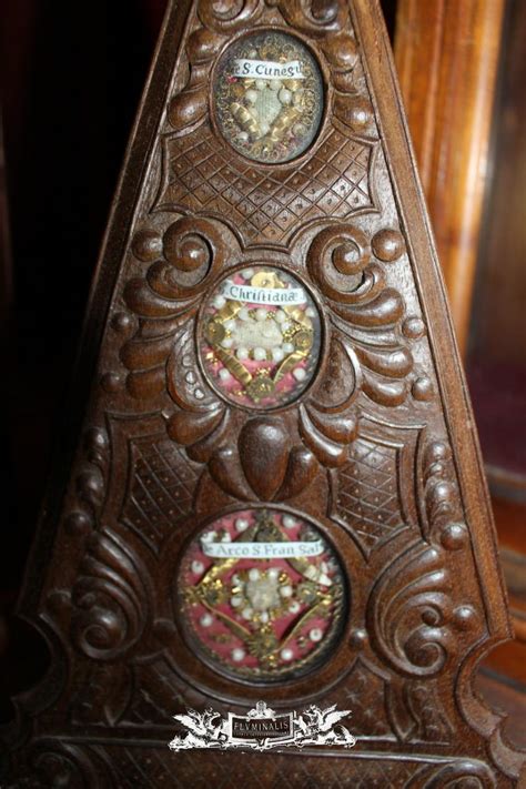 Pair Gothic Matching Relic Shrines Containing Pair Of Hand - Carved ...