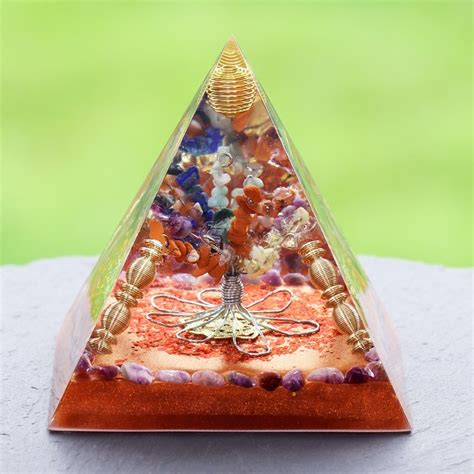 Beautiful Orgone Pyramid with Natural Stone - Orgone Pyramids