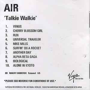 AIR - Talkie Walkie (2004, CD) | Discogs