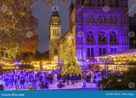 Natural History Museum in London at Christmas Editorial Photography ...