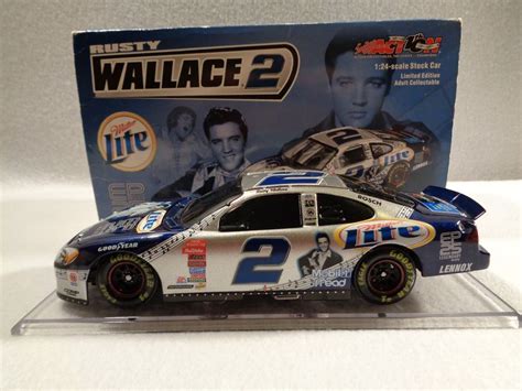 ELVIS Action Rusty Wallace 2002 Ford Taurus #2 Miller Lite 1:24 Diecast ...