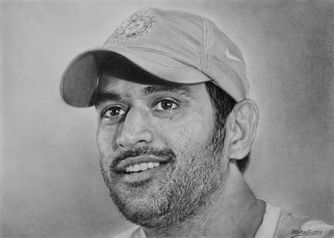 MS Dhoni Pencil Drawing | Portrait, Portrait drawing, Fine art portraits