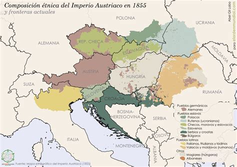 An Ethnographic Map of the Austrian Empire (1855) - Vivid Maps