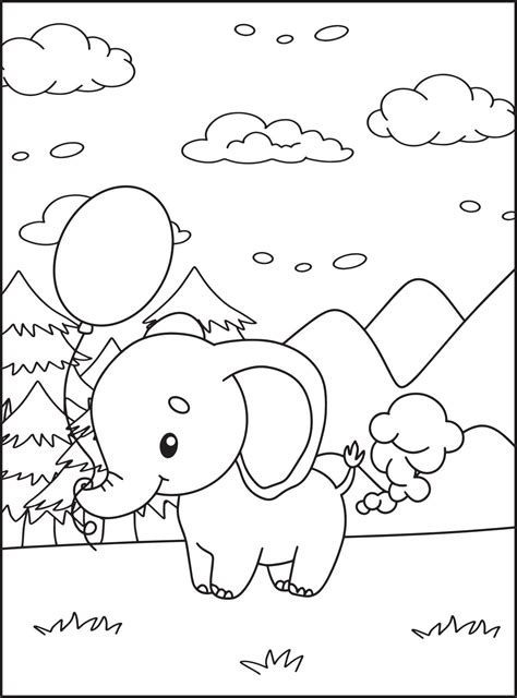 Cute Farting Animals Coloring pages 18865968 Vector Art at Vecteezy