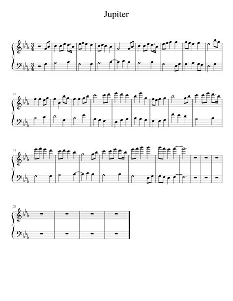 Jupiter Sheet music for Piano (Solo) Easy | Musescore.com