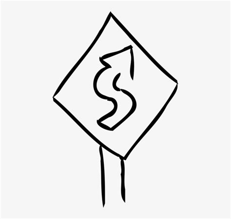 Vector Illustration Of Street Sign Winding Road Sign - 447x700 PNG ...