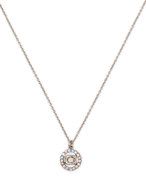 Coach Logo Pendant Necklace - Farfetch