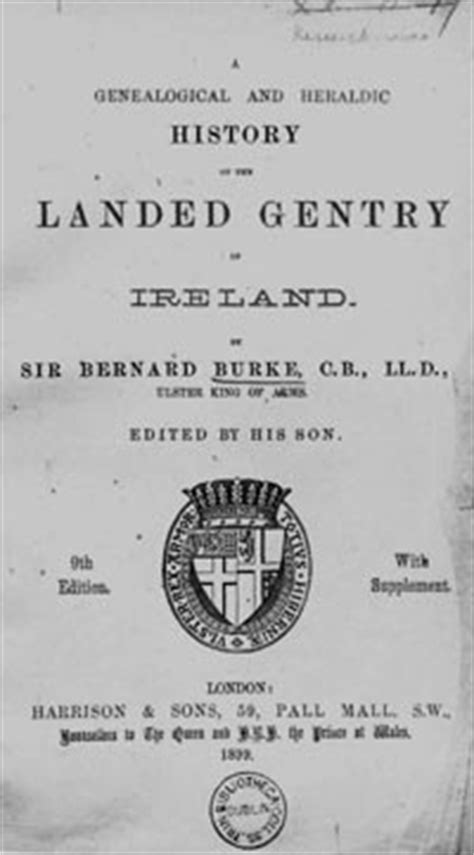 Burke's Landed Gentry of Ireland, 1899 - Irish Family History Centre