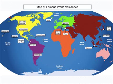 Volcano Around The World Map