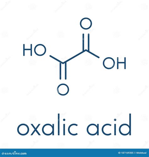 Oxalic Acid Molecule. Skeletal Formula. Stock Photo | CartoonDealer.com ...