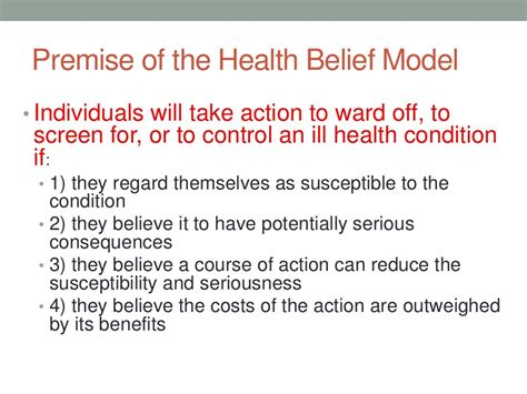 Health Belief Model Overview