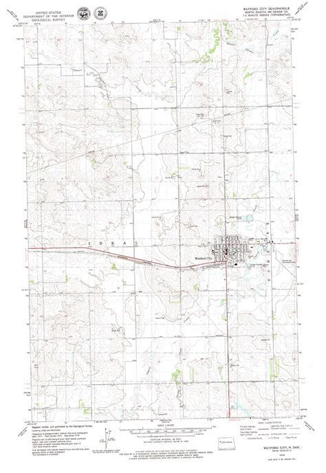 Watford City topographic map, ND - USGS Topo Quad 47103g3