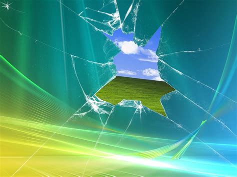 750x1334 resolution | 3D broken screen digital wallpaper, bliss, Vista ...