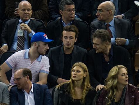 Liam Neeson and Sons at Hockey Game March 2016 | POPSUGAR Celebrity Photo 6