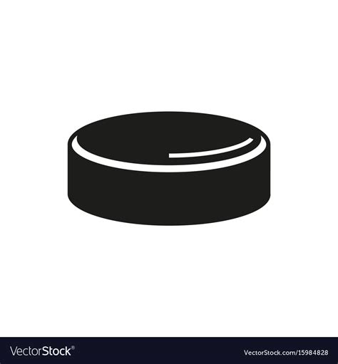 Hockey puck isolated on white background Vector Image