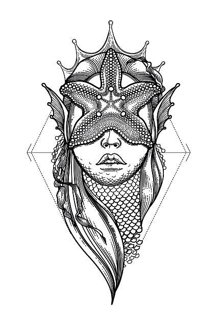 Siren Tattoo Illustrations, Royalty-Free Vector Graphics & Clip Art ...