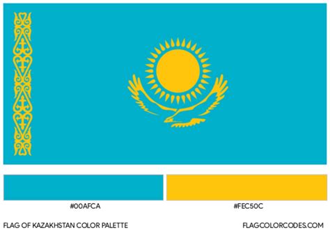 Kazakhstan flag color codes