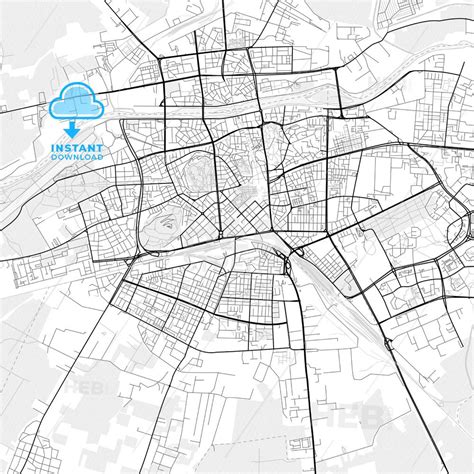 Vector PDF map of Plovdiv, Bulgaria - HEBSTREITS Sketches | Map ...