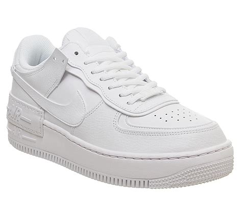 Nike Air Force 1 Shadow Trainers White Mono - Unisex Sports