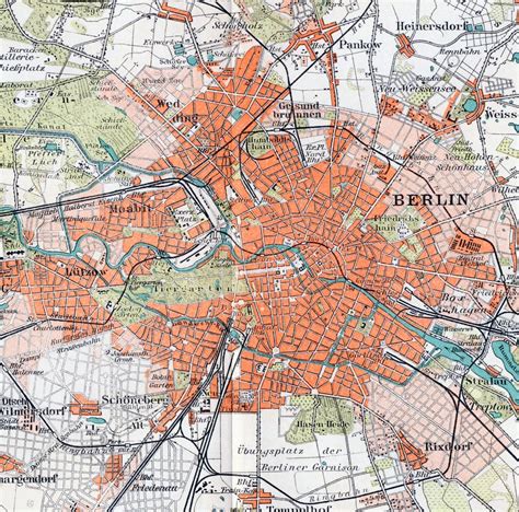 Old berlin map - Map of old berlin (Germany)