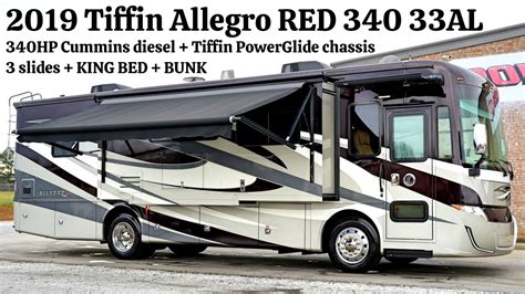 2019 Tiffin Allegro RED 340 33AL A Class 340HP Cummins Diesel Pusher ...