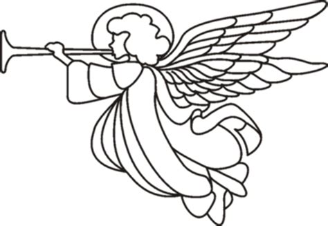 Download High Quality christmas clipart black and white angel ...