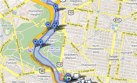 Philly Runners -- Map of Forbidden Drive/Wissahickon Park | Route ...