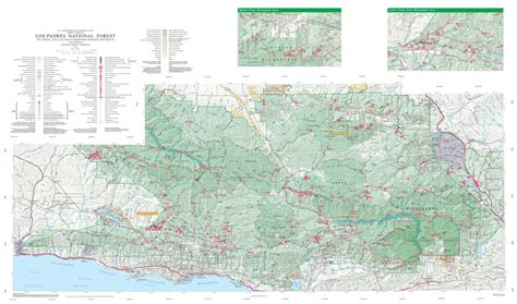 Los Padres National Forest Visitor Map (South) by US Forest Service R5 ...