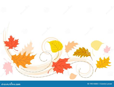 Blowing Autumn Fall Leaves/eps Cartoon Vector | CartoonDealer.com #19514305