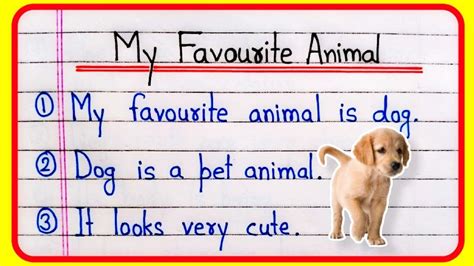 10 lines essay on my favourite animal dog in English | My favourite ...