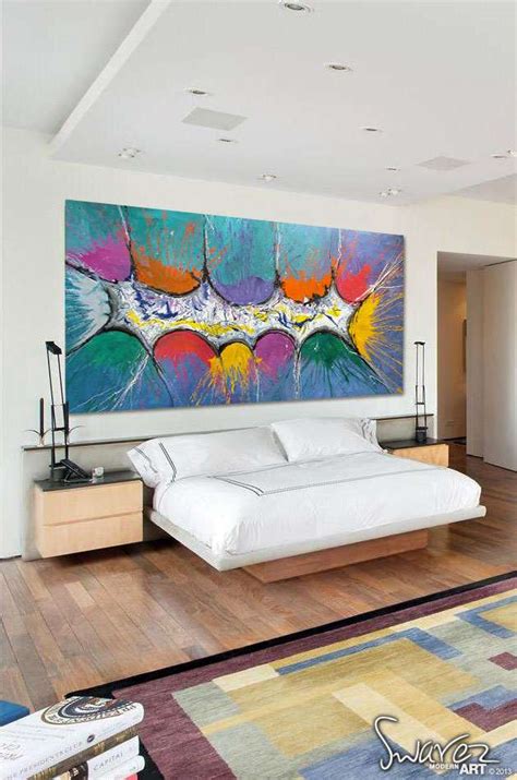 Very big abstract canvas painting | Large size multi-coloured art