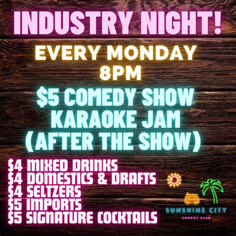 Nov 13 | Sunshine City Comedy Club Presents" Industry Night Comedy Show ...