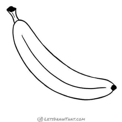 How to Draw a Banana - With the Skin and Peeled