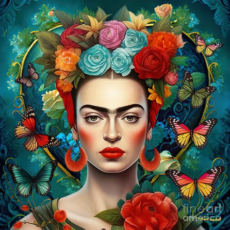 Frida Kahlo Self Portrait 6 Digital Art by Mark Ashkenazi - Fine Art ...