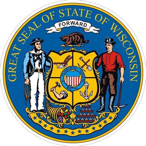 Wisconsin State Seal Decals / Stickers | Wisconsin state, Wisconsin, States