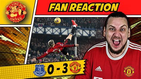 Garnacho GOAL Reaction Everton 0-3 Man Utd United Fan REACTS - YouTube