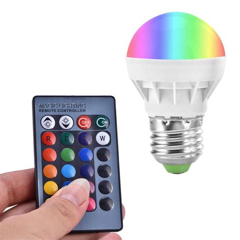 LYUMO 3W RGB Light Bulb Color Changing Home Party Decoration Lamp with ...