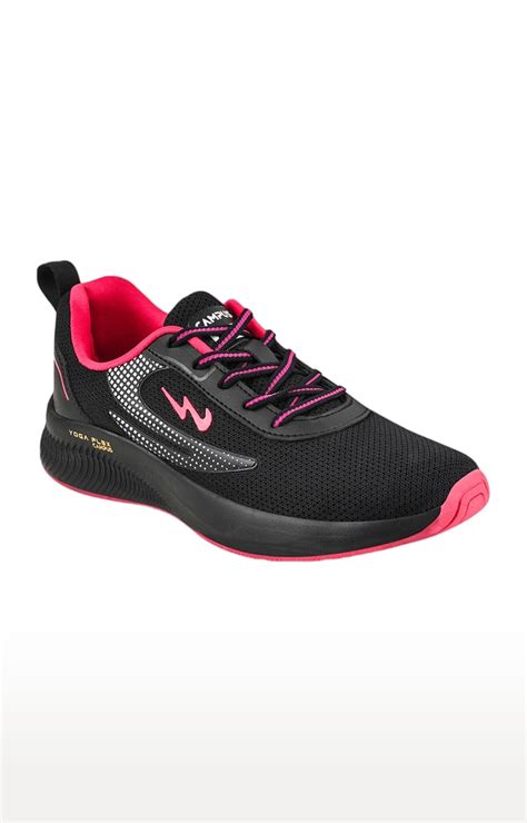 Women's Camp Black Mesh Running Shoes