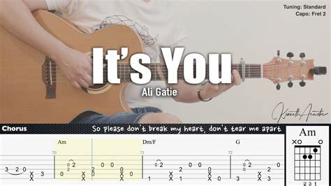 It’s You - Ali Gatie | Fingerstyle Guitar | TAB + Chords + Lyrics ...