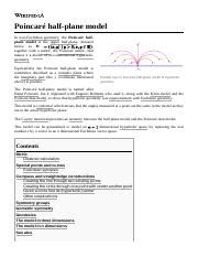 Poincaré half-plane model.pdf - Poincaré half-plane model In non ...