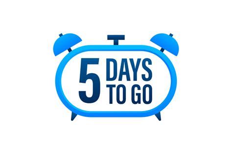 5 Days to Go. Countdown Timer. Graphic by DG-Studio · Creative Fabrica