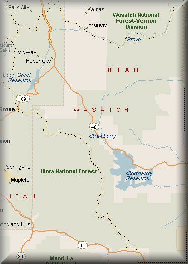 Wasatch County, Utah Map