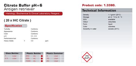 Citrate Buffer, pH 6.0, | Neutronco