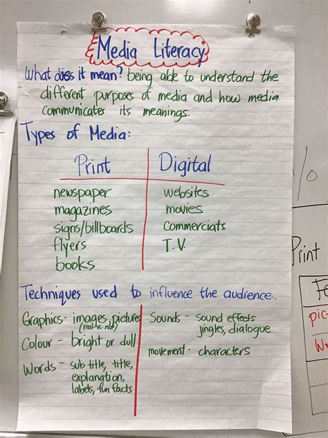 Media Literacy Graphic Organizer