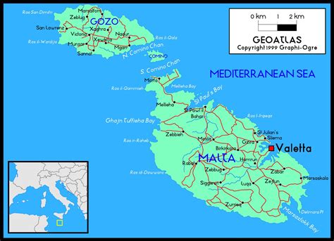 Malta Political Map