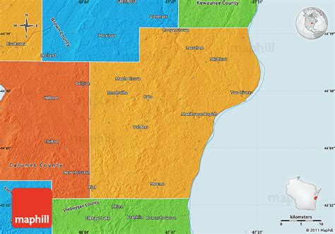 Political Map of Manitowoc County