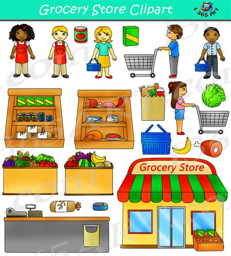 Grocery Store Cartoon ~ Vector Grocery Store Building 225642 Vector Art ...