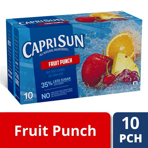 Capri Sun Fruit Punch Nutrition Facts Label | Blog Dandk